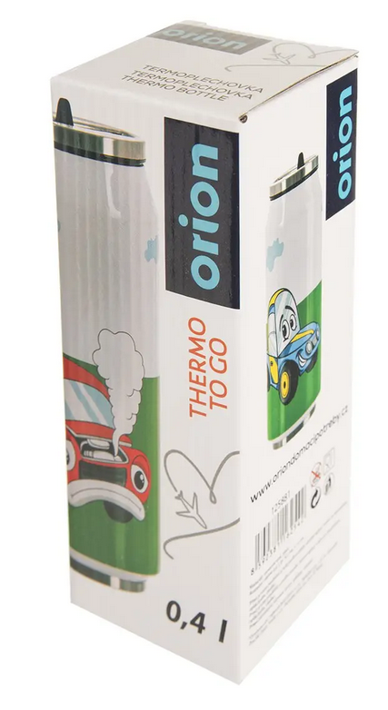 ORION TERMOSKA PLECHOVKA NEREZ AUTO V DVOCH FARBÁCH 0.4L 1KS