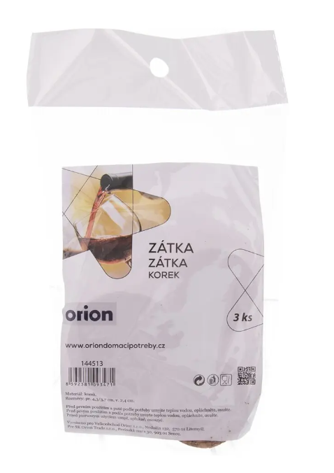 ORION KORKOVÁ ZÁTKA 3KS 4,3/3,7X2,4CM