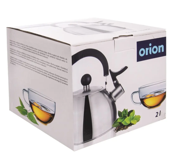 ORION ČAJNÍK NEREZOVÝ S PIŠŤALKOU 2L MATT