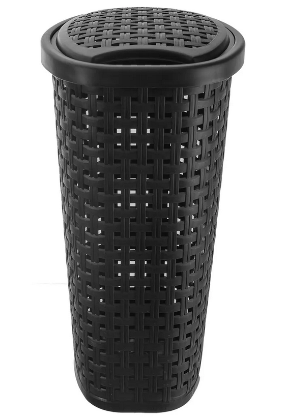 KÔŠ NA PRÁDLO VEKO UH SLIM 45L ČIERNY