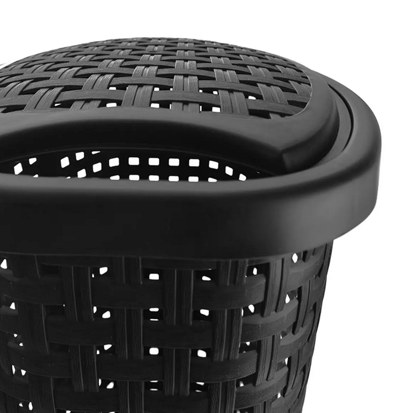 KÔŠ NA PRÁDLO VEKO UH SLIM 45L ČIERNY
