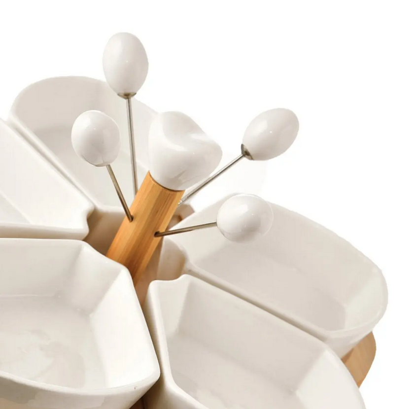 MISA SERVIROVACIA NAPICHOVADLA+BAMBUSOVÁ TÁCKA SET WHITELINE