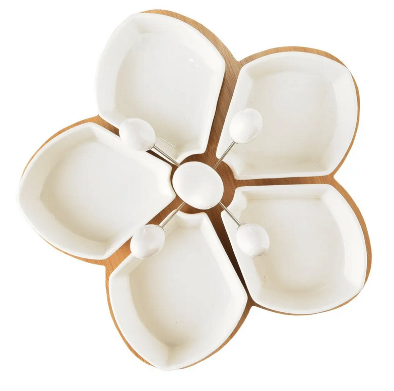 MISA SERVIROVACIA NAPICHOVADLA+BAMBUSOVÁ TÁCKA SET WHITELINE