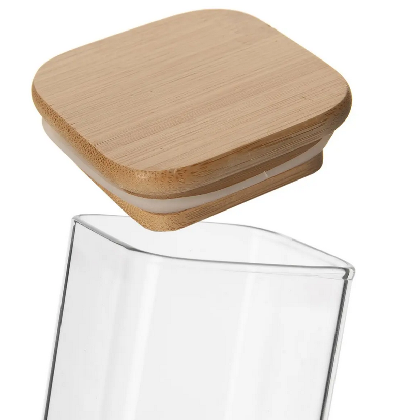 DÓZA BOROSILIKÁTOVÉ SKLO/BAMBUS 1,3L HRANATA