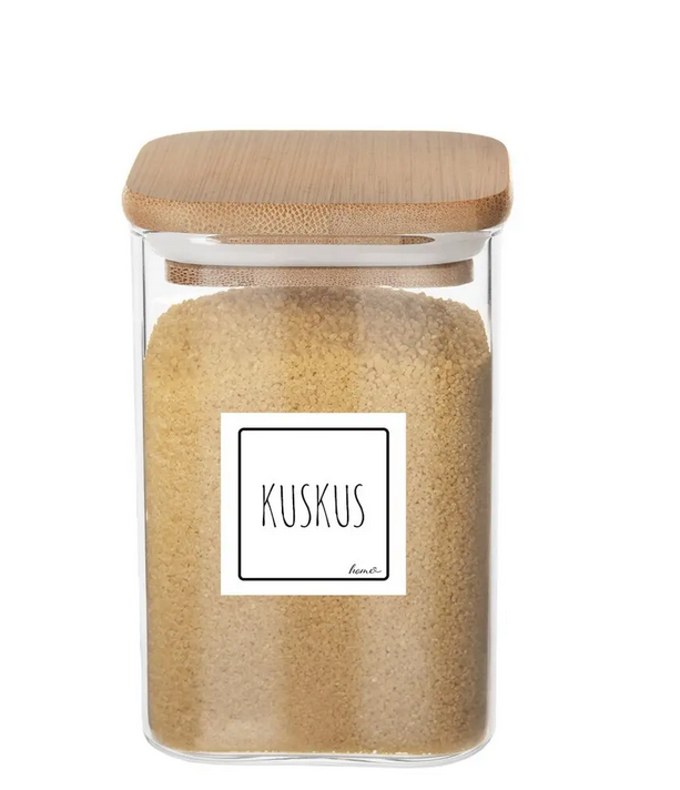 DÓZA BOROSILIKÁTOVÉ SKLO/BAMBUS 1,3L HRANATA