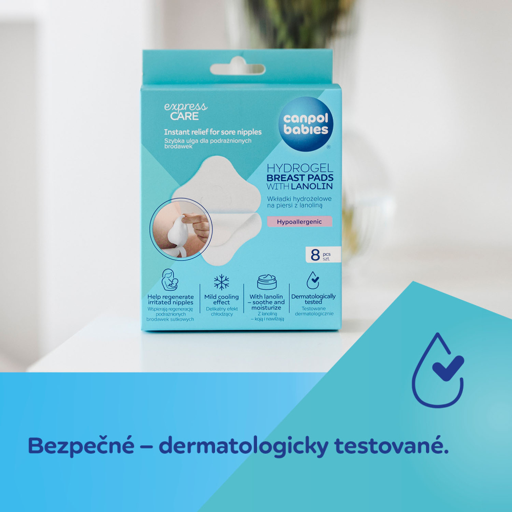 CANPOL BABIES HYDROGÉLOVÉ PRSNÉ VANKÚŠIKY S LANOLÍNOM 8KS