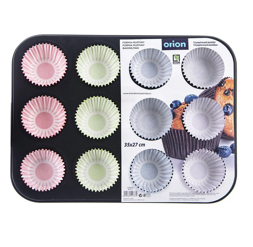 FORMA KOV MUFFINY 12 KOŠÍK PAPIER 72KS