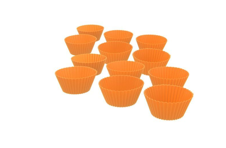 FORMA SILIKÓN KOŠIČEK MUFFINY 12KS ORANŽOVÁ