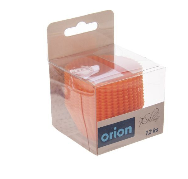FORMA SILIKÓN KOŠIČEK MUFFINY 12KS ORANŽOVÁ