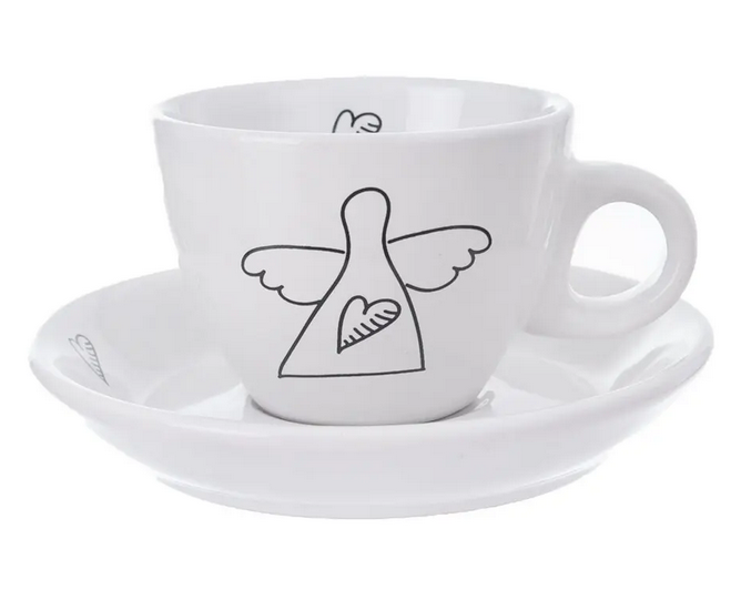 HRNČEK KERAMICKÝ PODŠÁLKA ANJEL 0,09L 2KS
