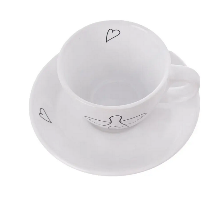 HRNČEK KERAMICKÝ PODŠÁLKA ANJEL 0,09L 2KS