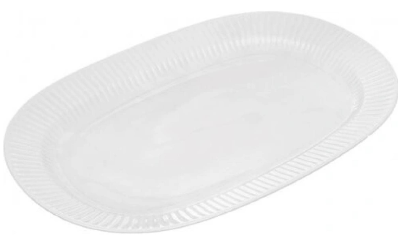 PODNOS PORCELÁN OVÁL VLNKA 37,5 X 25 CM