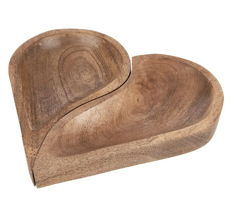 MISKA DREVO MANGO SRDCE DELENÉ 30,5X26CM