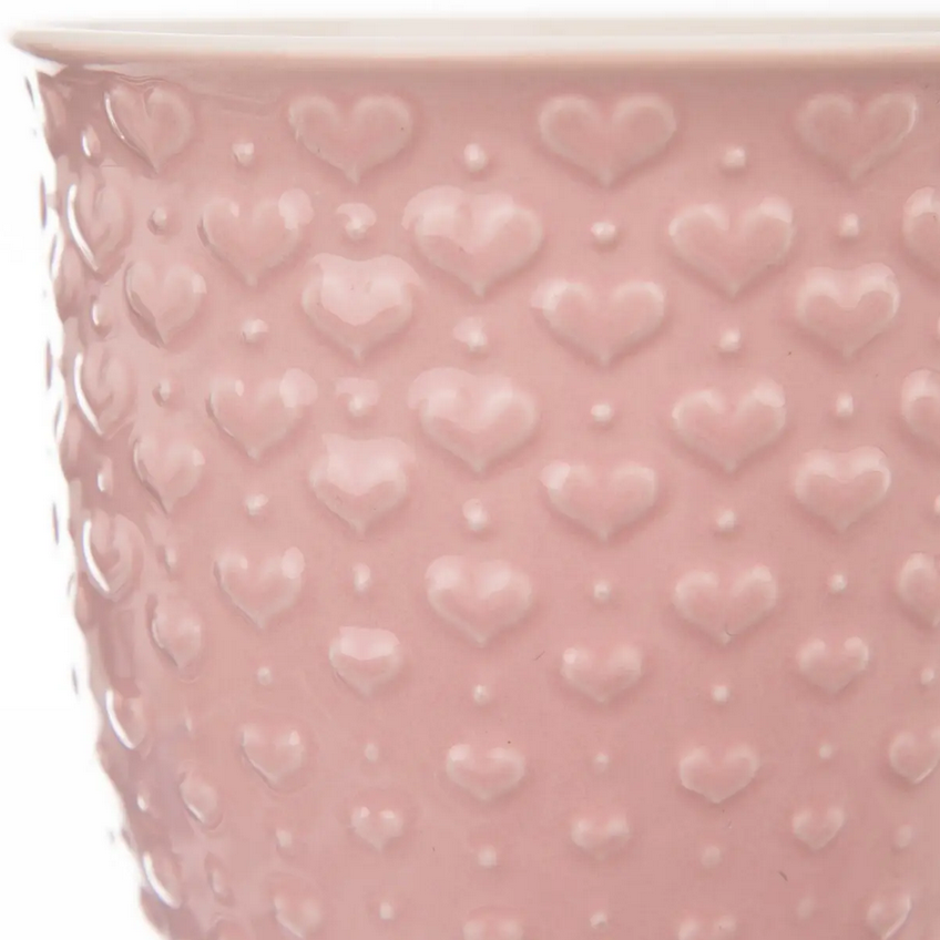 HRNČEK KERAMICKÝ SRDCE 0,58L RUZOVÁ