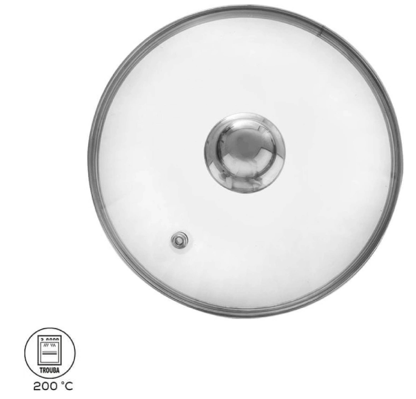 POKRIEVKA SKLO 22 CM DO 200 °C
