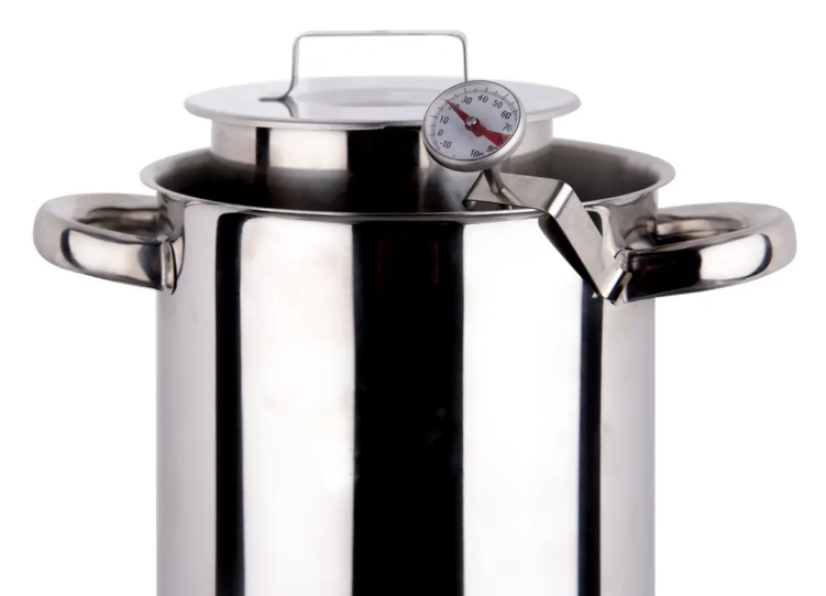 TEPLOMER KUCHYNSKÝ NEREZ/SKLO S ÚCHYTKOU 14CM