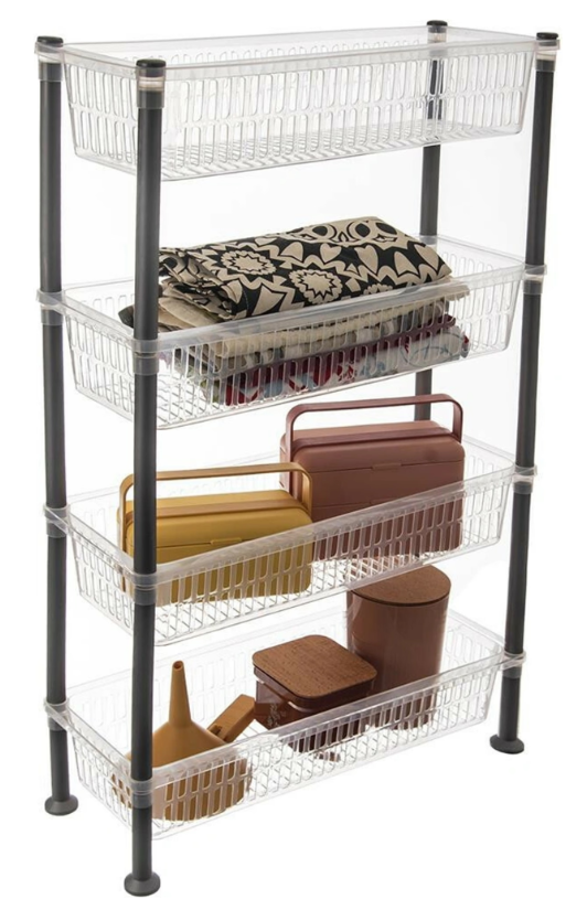 REGÁL UH 4 POSCHODIA SLIM TRANSPARENT