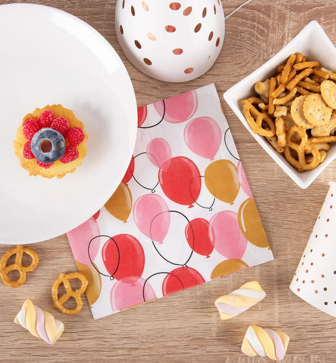 SERVÍTKY BALÓNIKY 20 KS 33 X 33 RUŽOVÁ