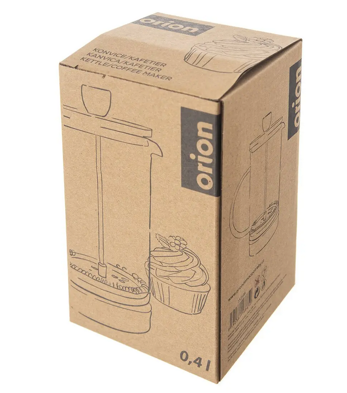 KANVICA BOROSIL. SKLO/BAMBUS FRENCH PRESS CORK 0,4L
