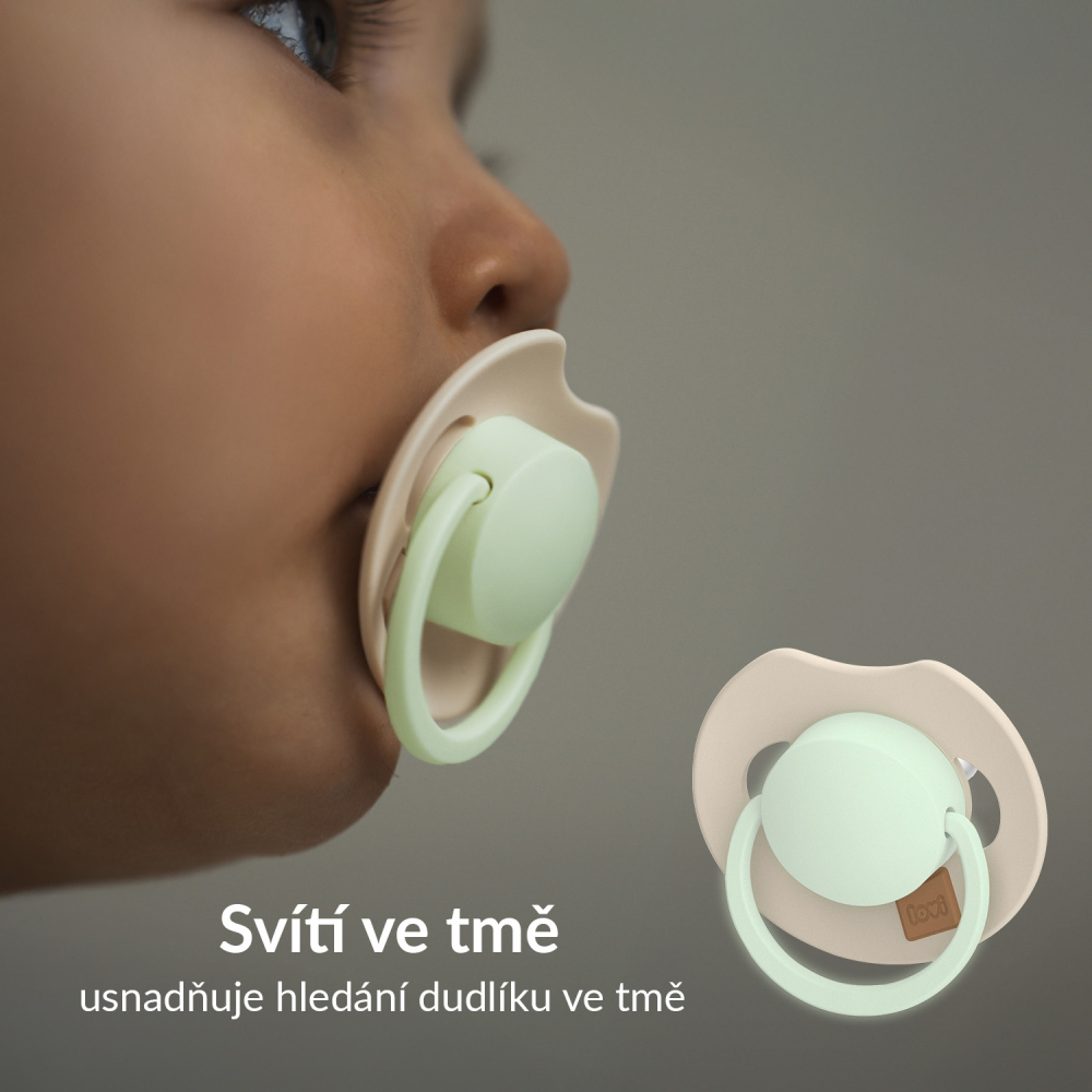 CANPOL LOVI CUMLÍK SILIKÓNOVÝ DYNAMICKÝ SVIETACI IVORY BLUSH 6-18M 2KS