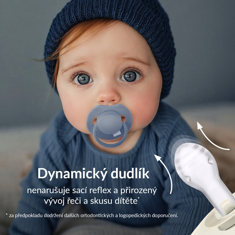 CANPOL LOVI CUMLÍK SILIKÓNOVÝ DYNAMICKÝ SVIETACI IVORY BLUSH 6-18M 2KS