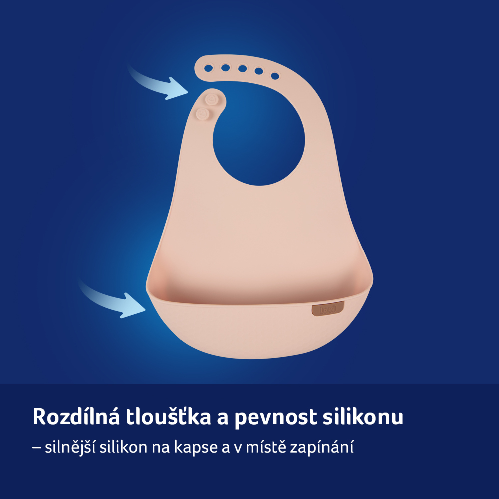 CANPOL LOVI PODBRADNÍK SILIKÓNOVÝ S VRECKOM NUDE 1KS