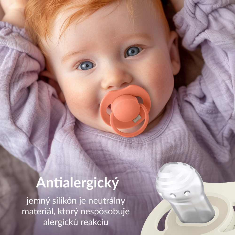 CANPOL LOVI CUMLÍK SILIKÓNOVÝ 0-6M 1KS DYNAMICKÝ SVIETACI BLUSH