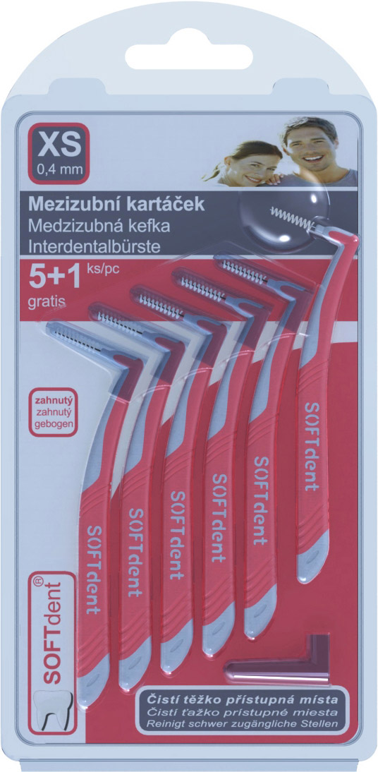 SOFT DENT MEDZIZUBNA KEFKA 5+1 XS ZAHNUTÝ
