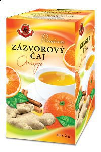 ČAJ PRÉMIUM ZÁZVOR A POMARANČ 20 X 2 G